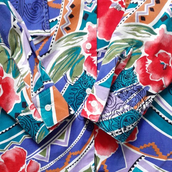 Vintage Frontier Series Faux Bolero Button Up Western Shirt Neck Cutout Size XL - Picture 10 of 13